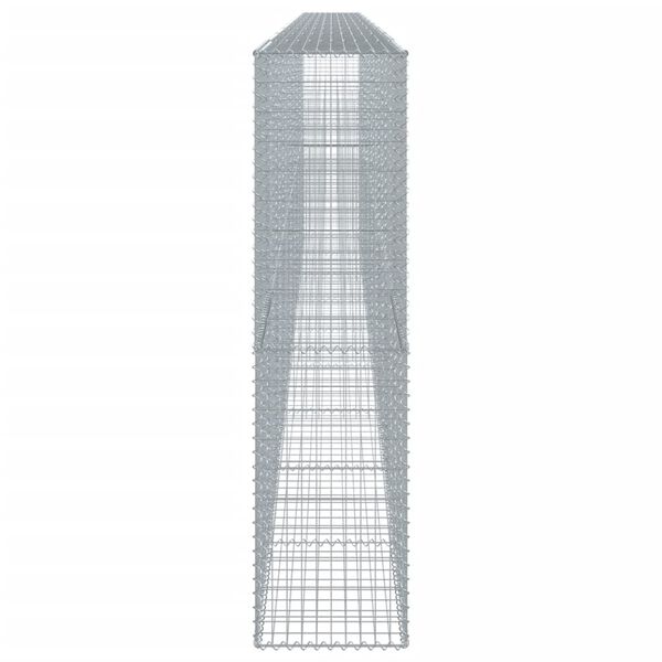 vidaXL Cesto gabi&atilde;o com cobertura 900x50x200 cm ferro galvanizado