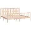 vidaXL Estrutura de cama com cabeceira 200x200 cm pinho maci&ccedil;o