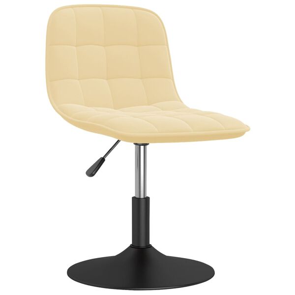 vidaXL Cadeiras de jantar girat&oacute;rias 6 pcs veludo cor creme