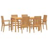vidaXL Conjunto de jantar para jardim 7 pcs madeira de teca maci&ccedil;a
