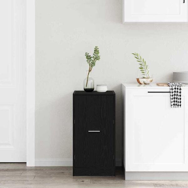 vidaXL Arm&aacute;rio de Farm&aacute;cia Carvalho preto 40 x 41 x 77.5 cm