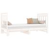 vidaXL Estrutura sof&aacute;-cama de puxar 2x(90x190) cm pinho maci&ccedil;o branco