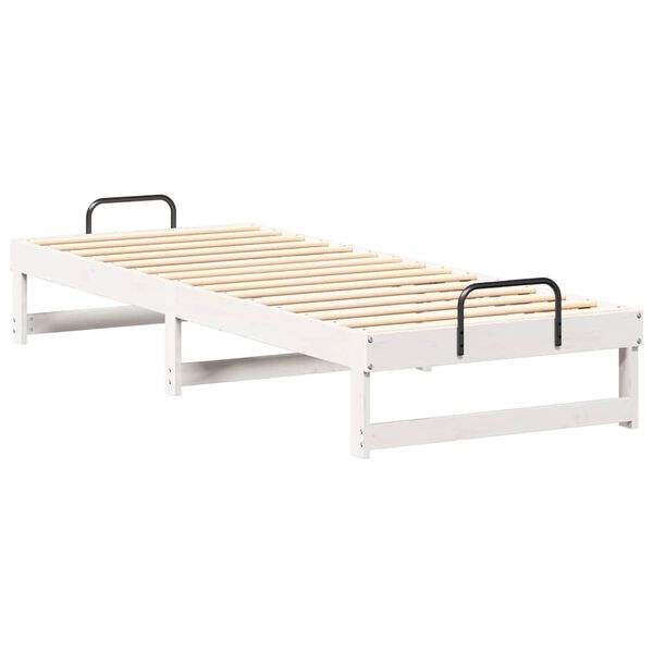 vidaXL Estrutura da Cama Branco 80 x 210 cm Madeira de Pinheiro S&oacute;lida