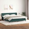 vidaXL Cama com molas colch&otilde;es 200x210 cm veludo verde-escuro