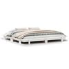 vidaXL Cama sem colch&atilde;o 200x200 cm madeira de pinho maci&ccedil;a branco