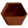 vidaXL Vasos/floreiras de parede 2 pcs a&ccedil;o corten cor enferrujado