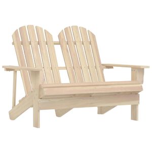 vidaXL Cadeira de jardim Adirondack 2 lugares abeto maci&ccedil;o