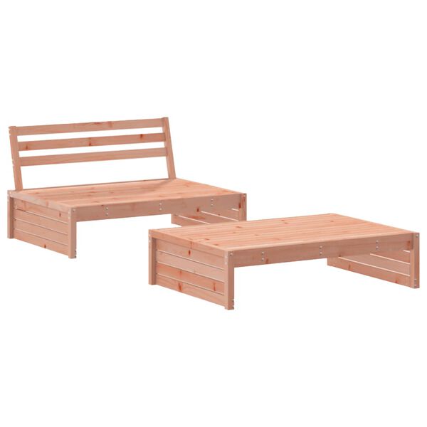 vidaXL 2 pcs conjunto lounge de jardim madeira de douglas maciça