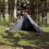 vidaXL Tenda familiar tipi para 7 pessoas impermeável cinza/laranja
