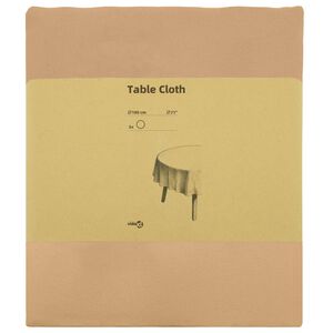 vidaXL Toalha de Mesa 5 unid. Redondo Bege &Oslash; 180 cm Poli&eacute;ster