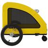 vidaXL Reboque bicicleta p/ animais tecido oxford/ferro amarelo