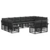 vidaXL Conjunto de Sof&aacute;s para Exterior 12 unid. Preto e Cinza Escuro