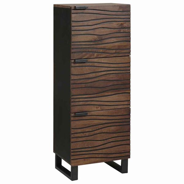 vidaXL Highboard Castanho 40 x 33 x 110 cm Madeira de mangueira maci&ccedil;a