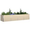 vidaXL Floreira Ivory 195 x 100 x 45 cm A&ccedil;o Galvanizado