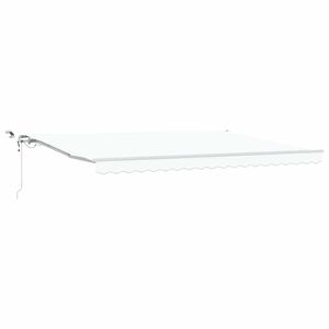 vidaXL Toldo retr&aacute;til Branco 450 &times; 300 cm Poli&eacute;ster