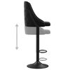 vidaXL Bancos de bar 2 pcs veludo preto