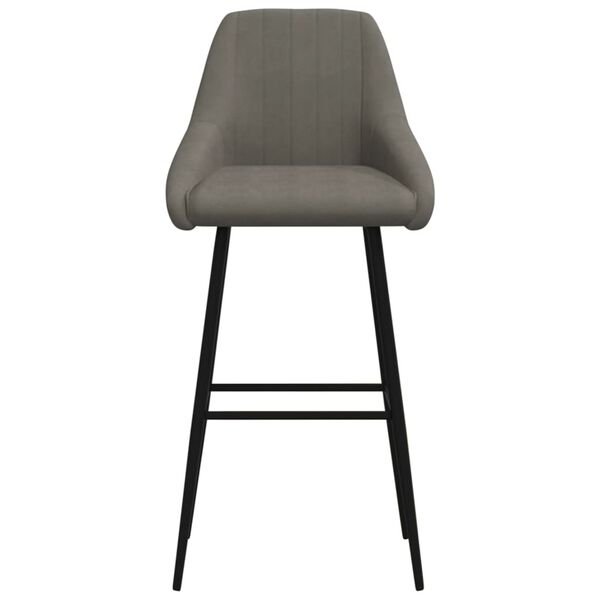 vidaXL Banco de bar veludo cinzento-escuro