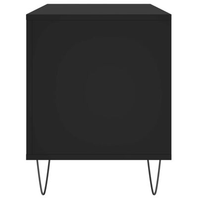 vidaXL Armário para discos 100x38x48 cm derivados de madeira preto