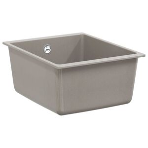 vidaXL Pia Cinzeto 370 x 460 mm 80% Quartzo e 20% Resina