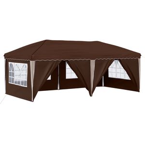 vidaXL Tenda de Festa Pop-up 575 x 288 x 245 cm Castanho