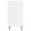 vidaXL Mesas de cabeceira 2 pcs 40x35x70 cm branco brilhante