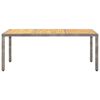 vidaXL Mesa de jardim 190x90x75 cm vime PE e acácia maciça cinzento
