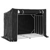 vidaXL Rack de lenha tampa de chuva 151x80,5x110,5 cm a&ccedil;o galvanizado