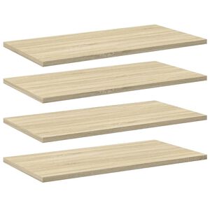 vidaXL Prateleiras estante 4pcs 60x30x1,5cm contraplacado cor carvalho