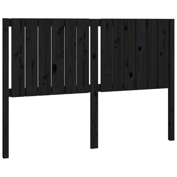 vidaXL Cabeceira de cama 145,5x4x100 cm pinho maci&ccedil;o preto