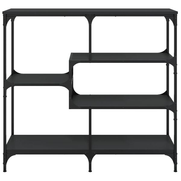 vidaXL Mesa consola 103x32x95 cm derivados de madeira preto