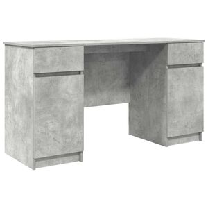 vidaXL Mesa Cinzento cimento Derivados de madeira 140 x 49 x 76 cm