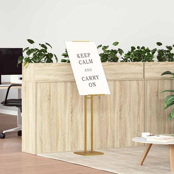 vidaXL Displays de Feira Ouro 26,5 x 26,5 x 150 cm A&ccedil;o