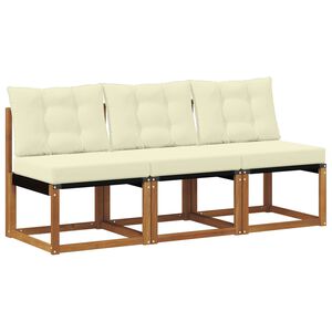 vidaXL 3 Pe&ccedil;a Sof&aacute; do Meio para Exterior
