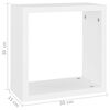 vidaXL Prateleiras de parede em forma de cubo 4 pcs 30x15x30cm branco