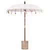 vidaXL Parasol Balin&ecirc;s com Base Creme 185 x 185 x 260 cm