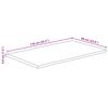 vidaXL Tampo de mesa c/ borda viva 110x60x3,8 cm mangueira maci&ccedil;a