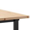 vidaXL Mesa de jantar estrutura em O 180x90x75,5cm pinho/a&ccedil;o