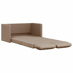 vidaXL Sof&aacute;-cama sem p&eacute;s 112x174x55 cm couro artificial cappuccino