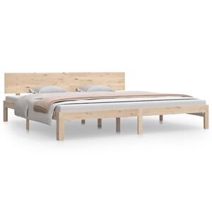 vidaXL Estrutura de cama 200x200 cm pinho maci&ccedil;o
