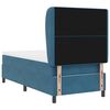 vidaXL Cama Box com colch&atilde;o Azul Escuro 200 x 100 cm Poli&eacute;ster