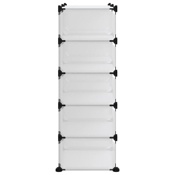 vidaXL Sapateira 84x32x88,5 cm PP transparente