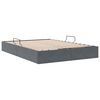 vidaXL Cama com Armazenamento Cinza Escuro 135 x 190 cm Veludo