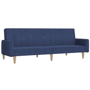 vidaXL Sof&aacute;-cama de 2 lugares tecido azul