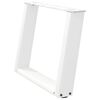 vidaXL P&eacute;s para mesa de centro em formato de U, 2 pe&ccedil;as, branco, 60x (42-43) cm, a&ccedil;o