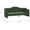 vidaXL Sof&aacute;-cama c/ colch&atilde;o e sa&iacute;da USB 90x200 cm tecido verde-escuro