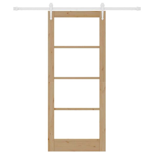 vidaXL Porta Deslizante Natural 83 x 202 cm