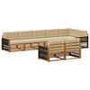 vidaXL Conjunto de Sof&aacute;s para Exterior 8 unid. Natural e Bege