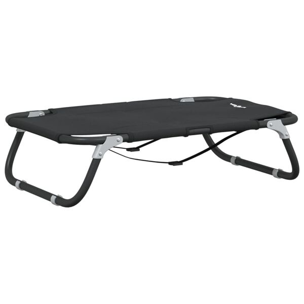 vidaXL Cama para cães dobrável tecido oxford e aço antracite