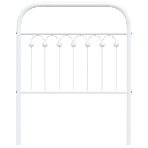 vidaXL Cabeceira de substitui&ccedil;&atilde;o 75 cm metal branco