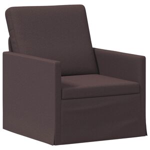 vidaXL Sof&aacute; de solteiro Marrom Escuro 70 x 81 x 82 cm Tecido